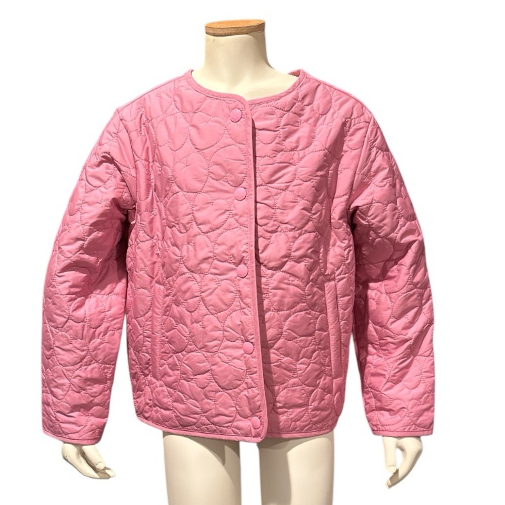 💕Crewcuts by J. Crew girls’ quilted heart jacket pink M 8 9 NEW NWT💕